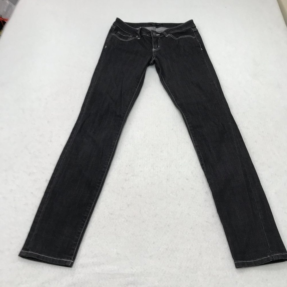 Prana Skinny Jeans Womens 2 / 26 (26 x 32 inseam) Gray Contrast Thread Low Rise